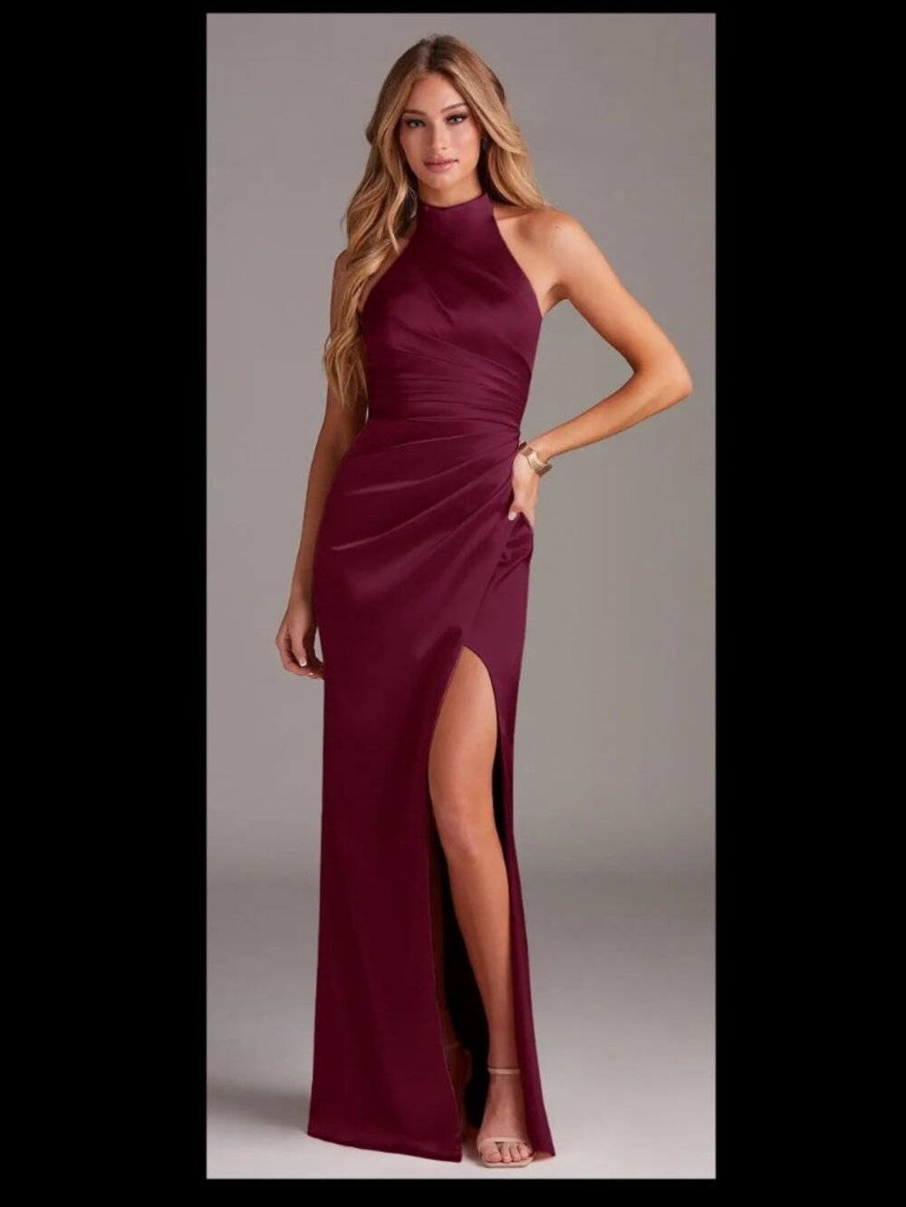 Jemma from Azazie, Formal Halter Floor Length Dress